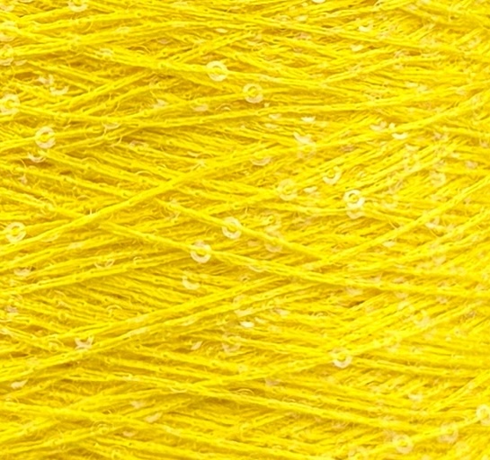 Torciatura di Domaso Art. Spangle Colours 4.5 – Garn mit Pailletten col. Gelb 319